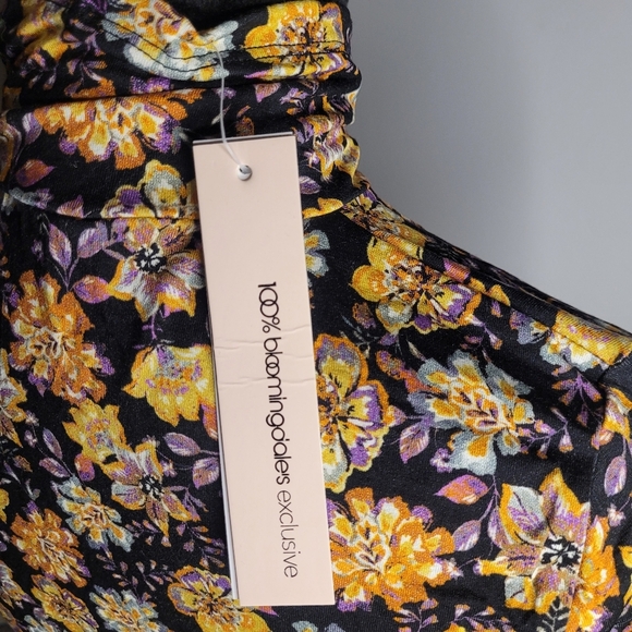 AQUA Floral High-Neck Women's Top. Size S. MSRP $48 NWT - Picture 5 of 5